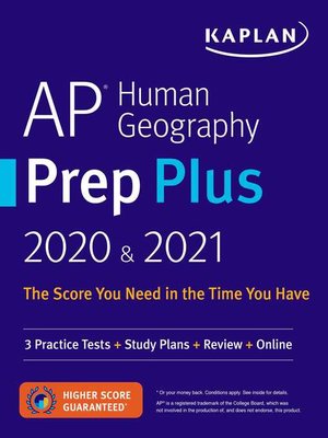 cover image of AP Human Geography Prep Plus 2020 & 2021